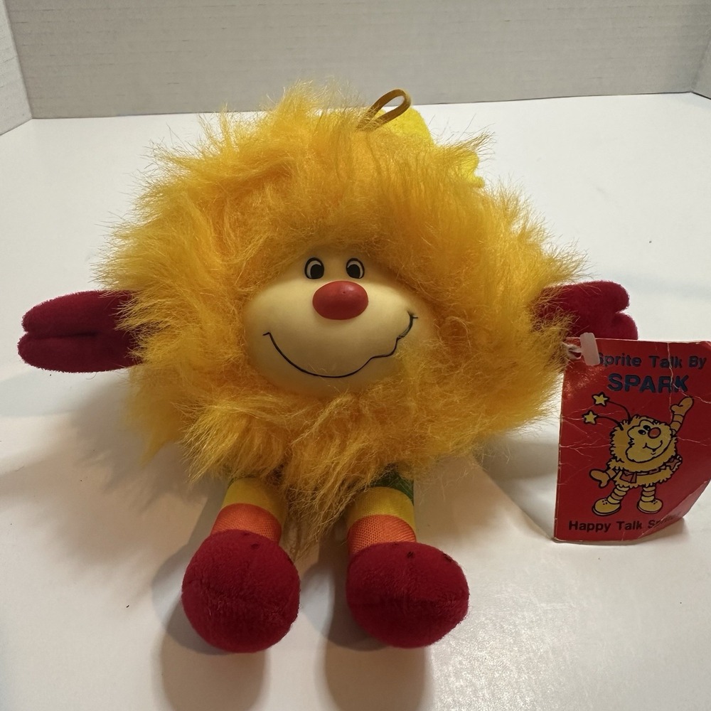 Vintage Rainbow Brite Spark Sprite Orange Plush Taco Bell 1983